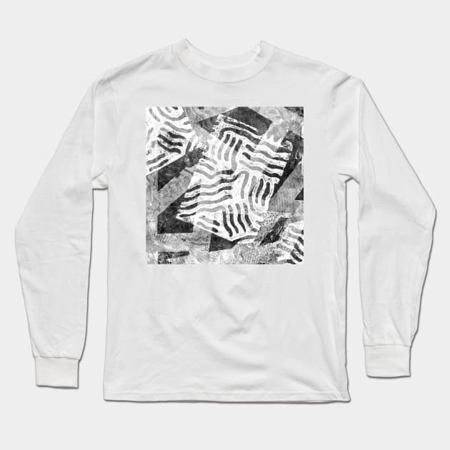 The Boxed In Abstract - Digitally Enahanced Version 1 Long Sleeve T-Shirt by Heatherian